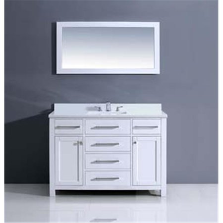 DAWN KITCHEN Solid Wood Frame With Plywood Interior Pure White Finished Cabinet AAMC48213501